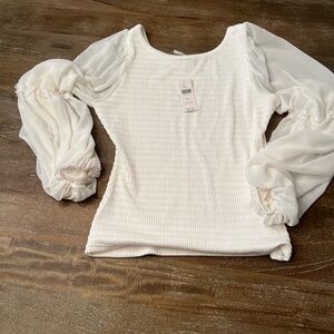 Wilfred White Puff Sleeve Blouse